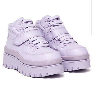 Jeffrey Campbell Top Peak 2 Platform Sneakers (Lilac) - Faux Leather